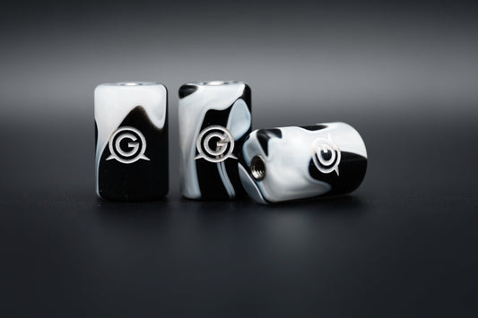 Marble | Black & pearly white | White logo | 10 gram